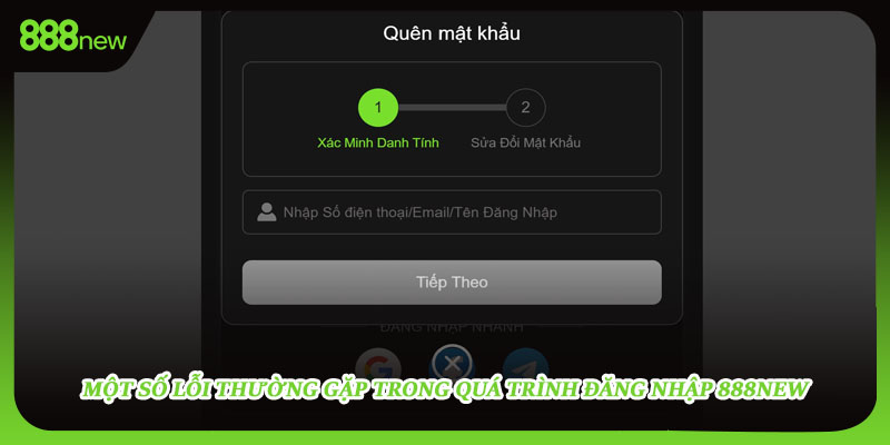 Một số lỗi thường gặp trong quá trình đăng nhập